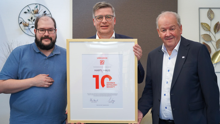 Gruppenbild mit Yves Suter, Georg Lange und Michael Drexl.